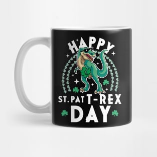 Happy St Pat Trex Day Dinosaur St Patricks Day Toddler Kids Mug